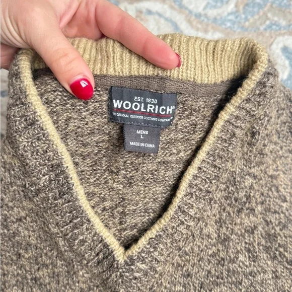 Woolrich 85% Wool Vest Olive Heather Warm and cozy Men’s Size Large - Picture 5 of 6